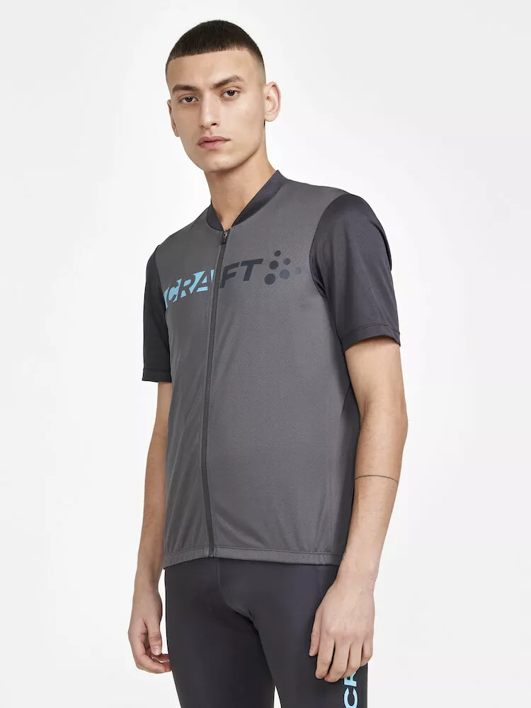 Craft Core Endur Logo Cykeltrøje Grå/Turkis 4 Craft Core Endur Logo Cykeltrøje Grå/Turkis - Billede 2