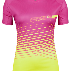 Force Angle MTB Kortærmet Cykeltrøje Til Kvinder Pink/Gul