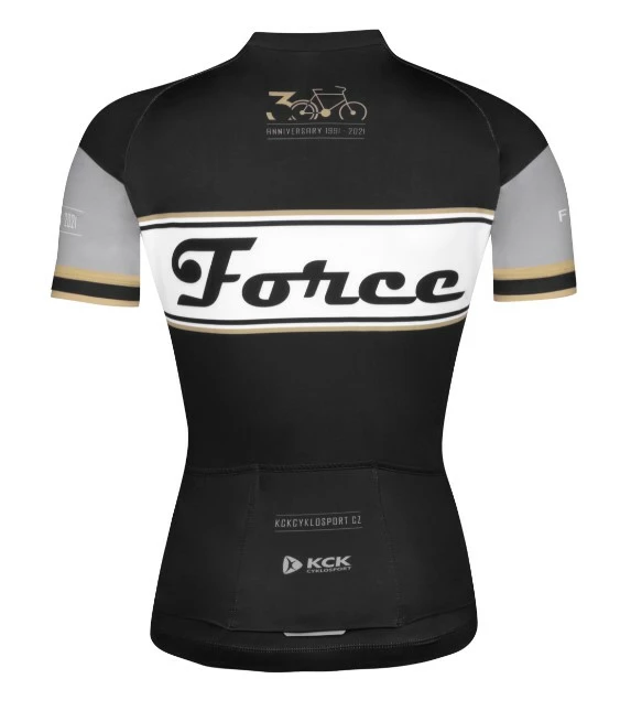 Force Retro Jersey Til Kvinder Sort / Guld - Billede 2