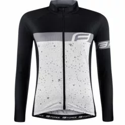 Force Spray Langærmet Cykeltrøje Til Kvinder Sort / Hvid