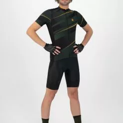 Rogelli Buzz Cykeltrøje - Grøn/Orange -Endura Salg Rogelli Buzz Cykeltroeje GroenOrang 1645430802 02
