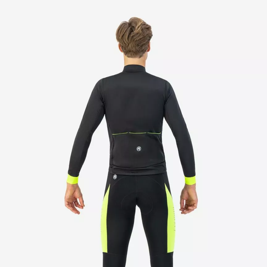 Rogelli Core Langeærmet Cykeltrøje Sort/Neon 7 Rogelli Core Langeærmet Cykeltrøje Sort/Neon - Billede 5