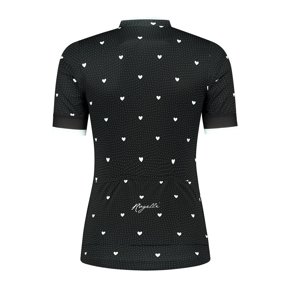 Rogelli Hearts Kortærmet Jersey Til Kvinder Sort / Hvid 4 Rogelli Hearts Kortærmet Jersey Til Kvinder Sort / Hvid - Billede 2