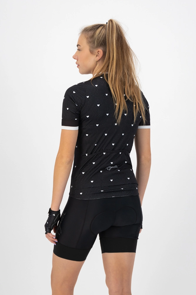 Rogelli Hearts Kortærmet Jersey Til Kvinder Sort / Hvid 6 Rogelli Hearts Kortærmet Jersey Til Kvinder Sort / Hvid - Billede 4