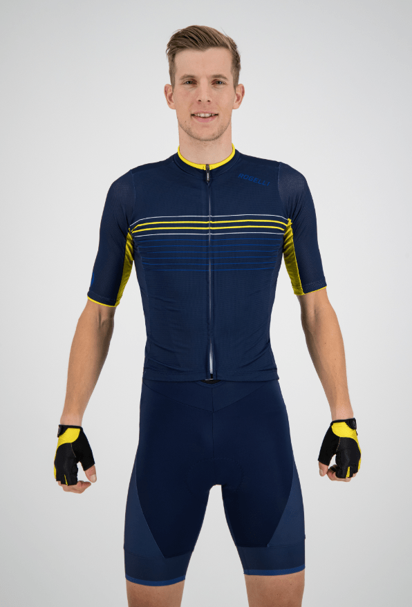 Rogelli Kalon Cykeltrøje - Blå / Gul 5 Rogelli Kalon Cykeltrøje - Blå / Gul - Billede 3