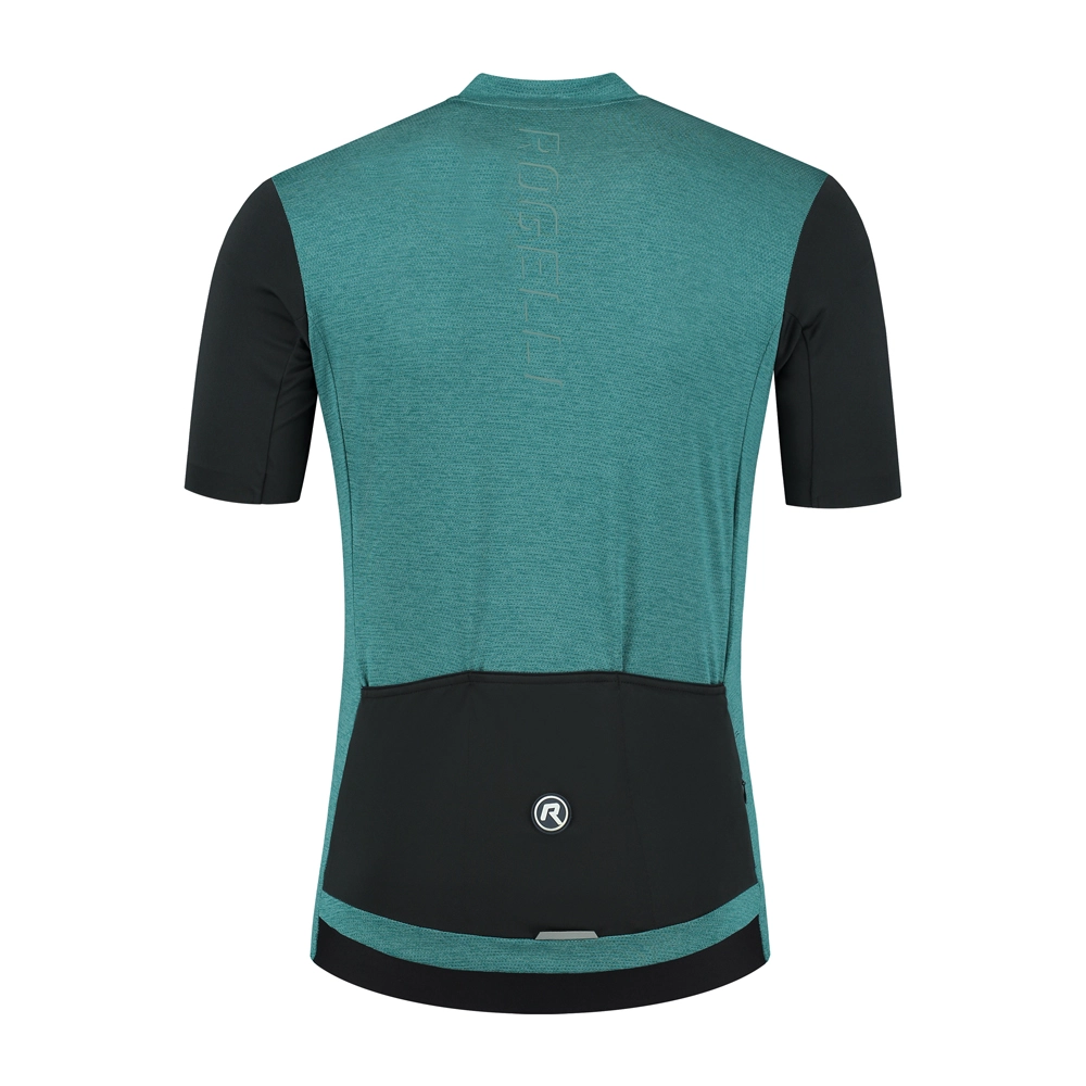 Rogelli Melange Cykeltrøje - Turkis/Sort 4 Rogelli Melange Cykeltrøje - Turkis/Sort - Billede 2