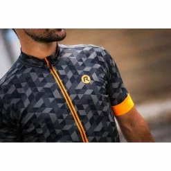 Rogelli Rubik Cykeltrøje Grøn/Orange -Endura Salg Rogelli Rubik Cykeltroeje GroenOrange 1678642269 05