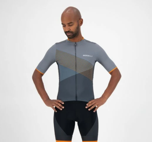Rogelli Spike Cykeltrøje - Grå/Orange 5 Rogelli Spike Cykeltrøje - Grå/Orange - Billede 3