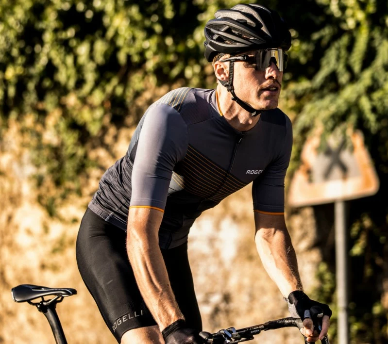 Rogelli Spike Cykeltrøje - Grå/Orange 6 Rogelli Spike Cykeltrøje - Grå/Orange - Billede 4